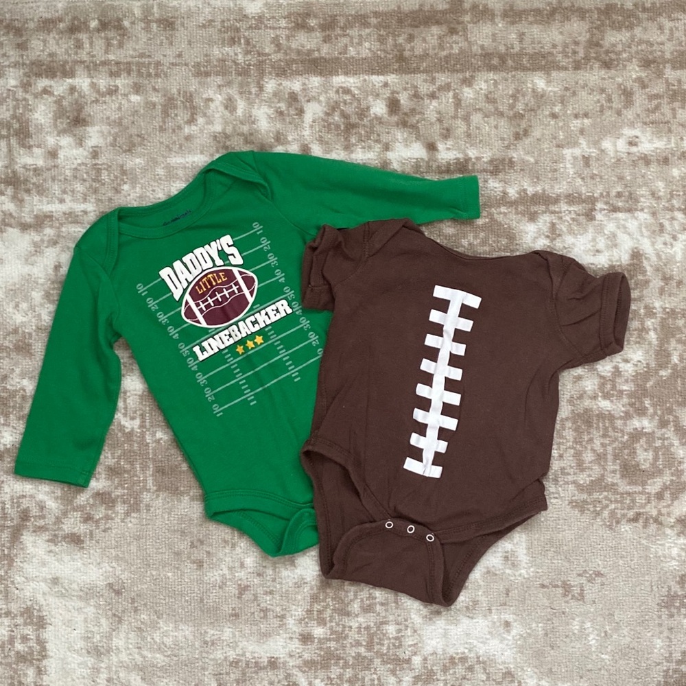 Set of football onesies